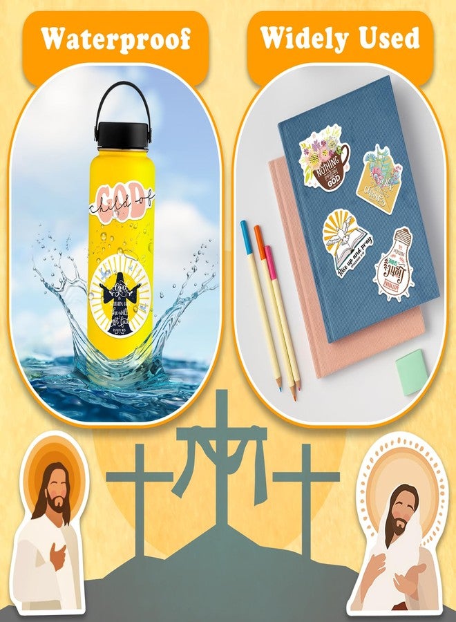 WAKEMOODEI 400PCS Christian Stickers, Jesus Bible Verse Stickers for Journaling Religious Motivational Quote Sticker Pack God Christian Gifts for Women Adults - Image 5